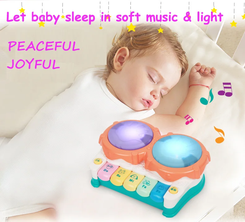 Музыкальная хлопающая игрушка барабан Электрический Музыкальный развивающая