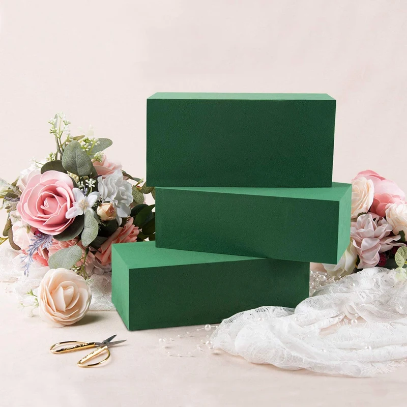 

16Pcs Floral Foam Bricks Green Blocks for Flower Arrangement and Wedding Holiday Decorations