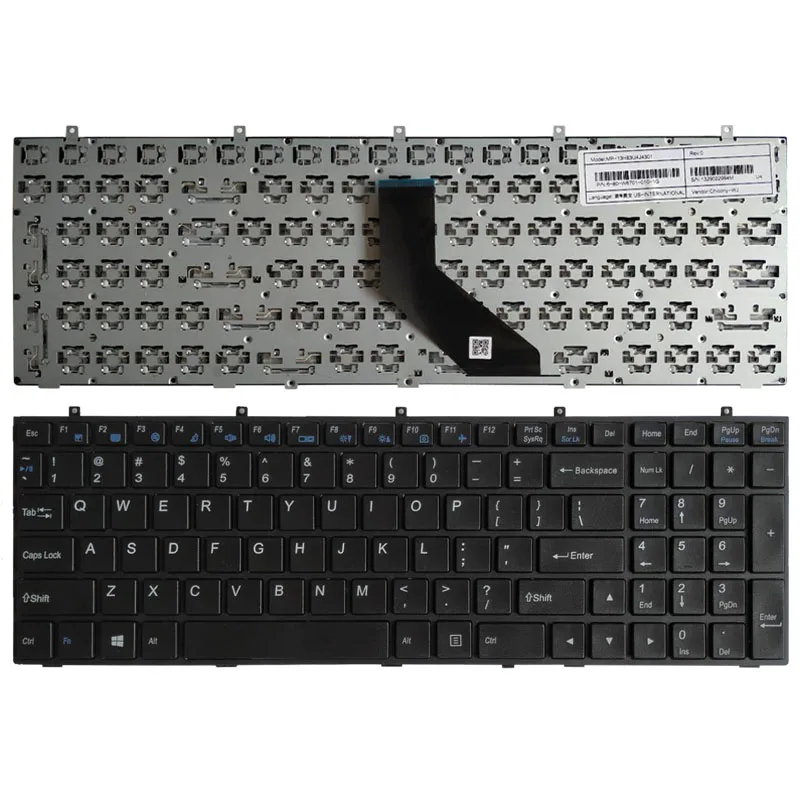 Черная Клавиатура США для DNS Clevo W370ET W350ET W370STQ W350ST W355 W670SC W350SS W670SR W370SS английская