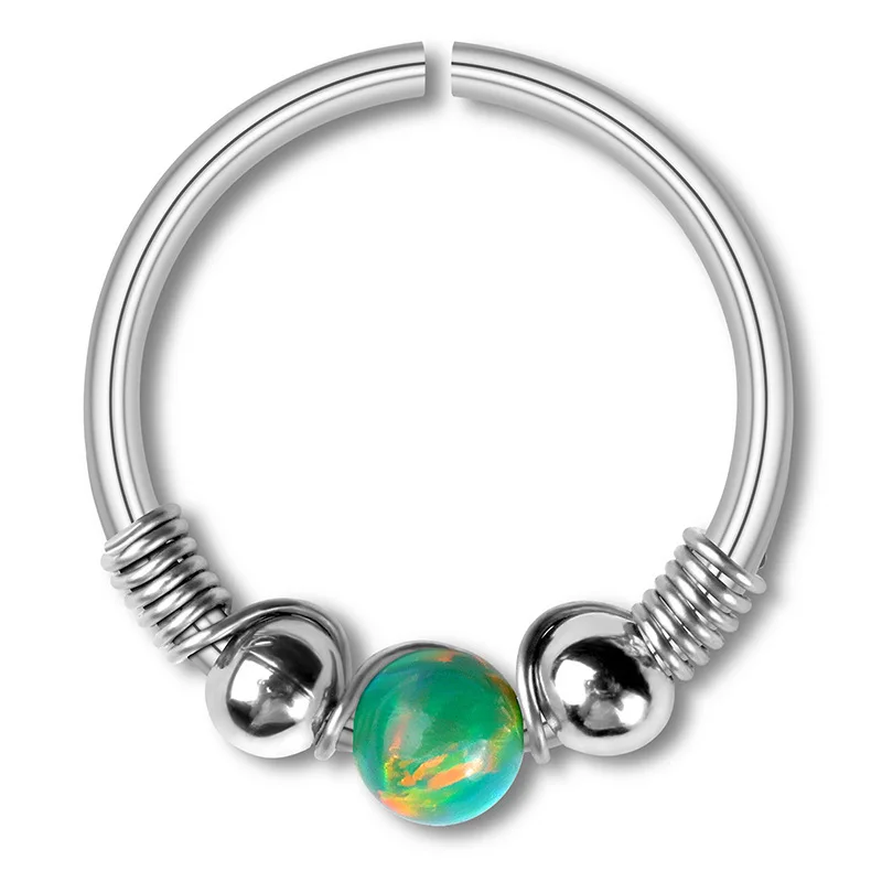 1 шт опал Boho поддельные нос кольцо Модные кольца для пирсинга перегородки носа