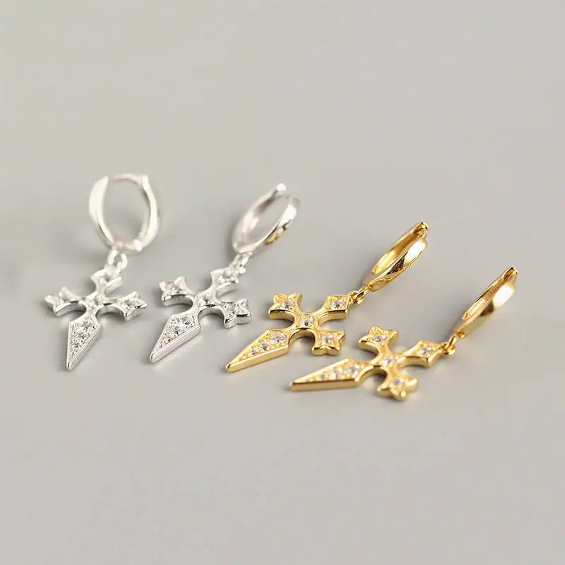 Женские серьги кольца из серебра 925 пробы с фианитами|Серьги-кольца| |