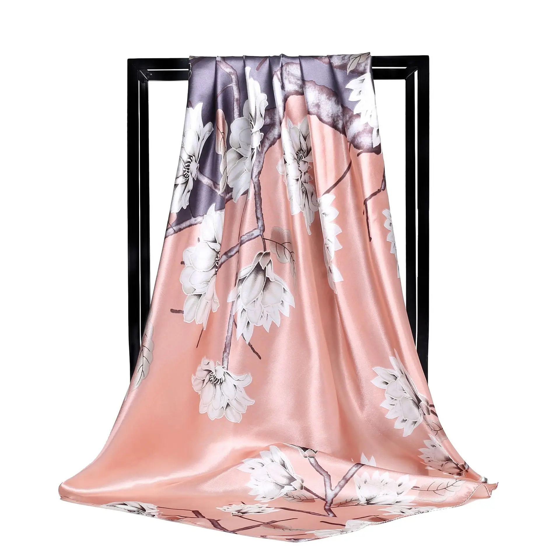 Женский шарф-хиджаб из искусственного шелка 90x90 см | Аксессуары для одежды