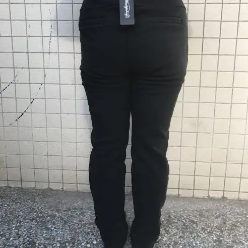 Большие размеры 3XL 2020 черные штаны длиной до щиколотки женские брюки джинсы