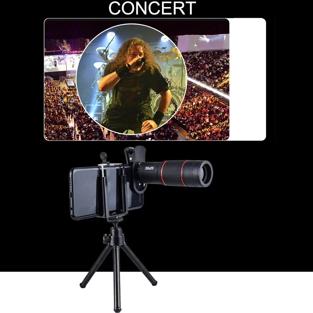 Мощный Монокуляр большой диапазон 20x телескоп для телефона военный Spyglass Zoom