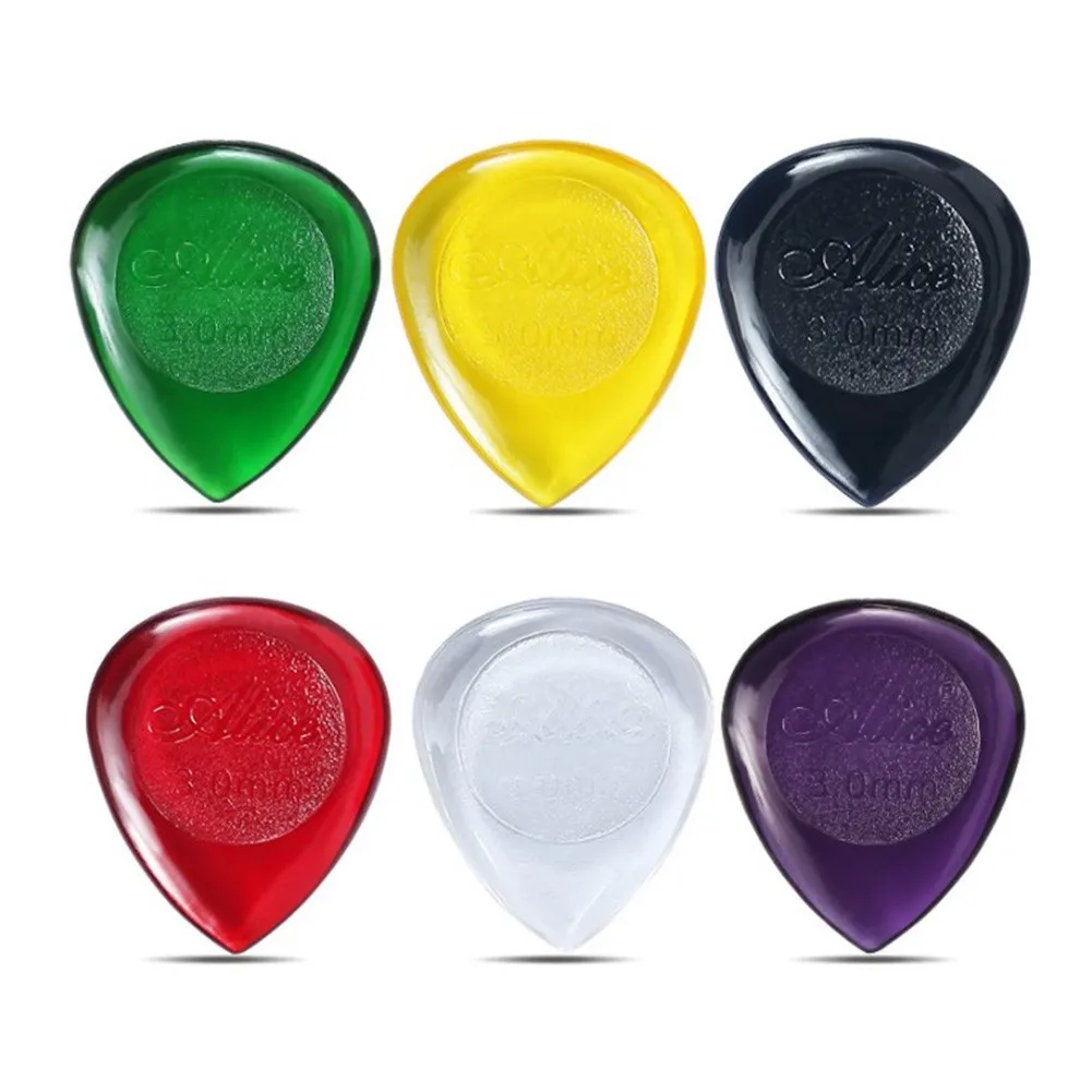 

6pcs Alice Stubby Guitar Picks Plectrums Large Stubbies Big Shape Waterdrop Thickness 1mm 2mm 3mm Guitar Accessories