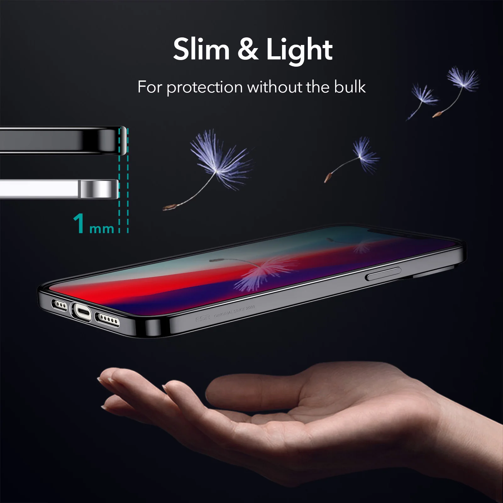 ESR for iPhone 12 Pro Max Frame Case for iPhone 12 Pro Clear for iPhone 12 mini Ultra Thin Soft TPU Case for iPhone 12 Pro Max