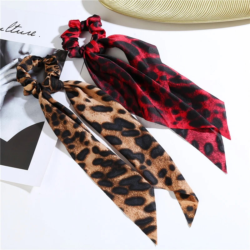 Винтажный клетчатый шарф Длинные ленты Аксессуары для волос женская мода