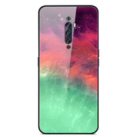 for oppo reno2 z phone case tempered glass case back cover with black silicone bumper series 1
