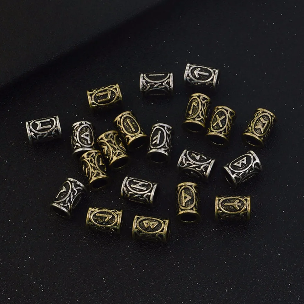 24 шт./комплект норвежский викинг руны шармы бусины фурнитура для браслетов