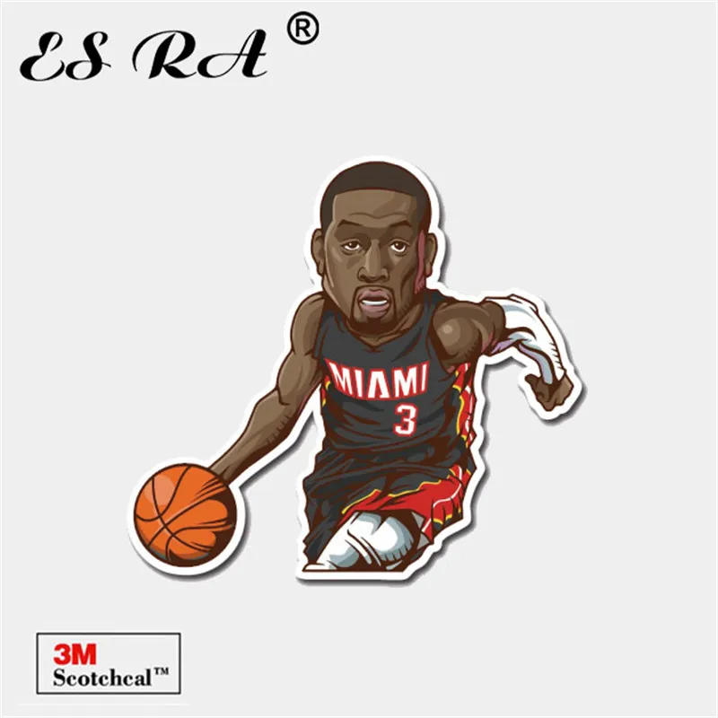 Автомобильные наклейки 3 м для игроков баскетбола мальчиков Уэйда ноутбука