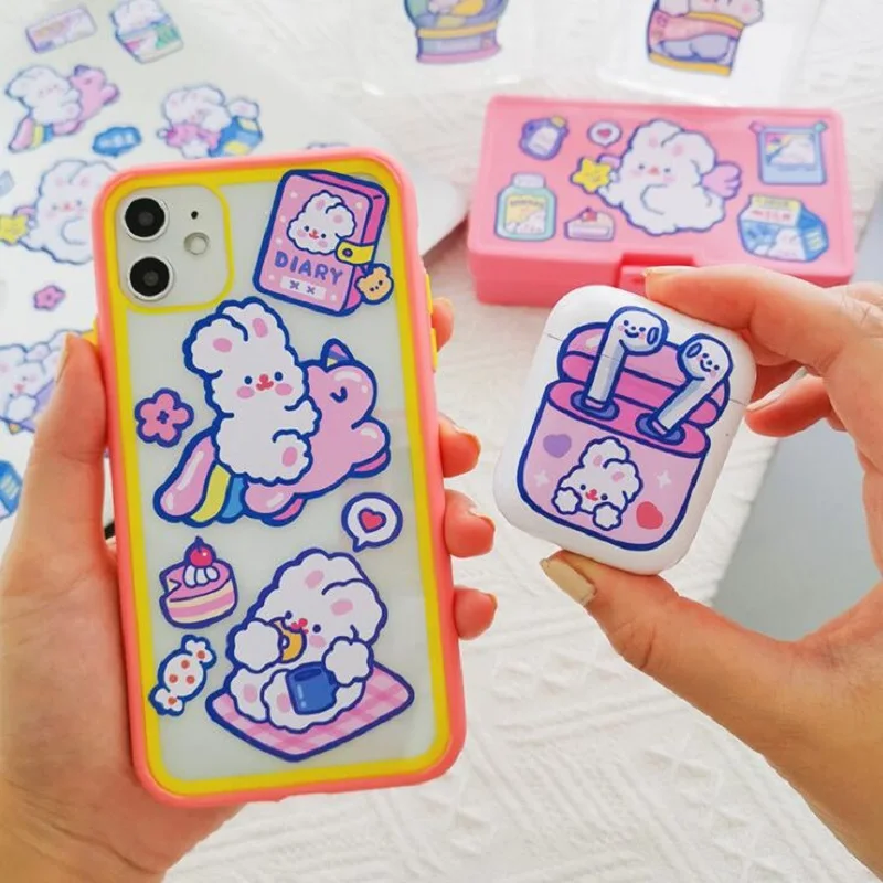 Партия из 5 единиц Milkjoy кролик съемный Стикеры декор для компьютера Чемодан
