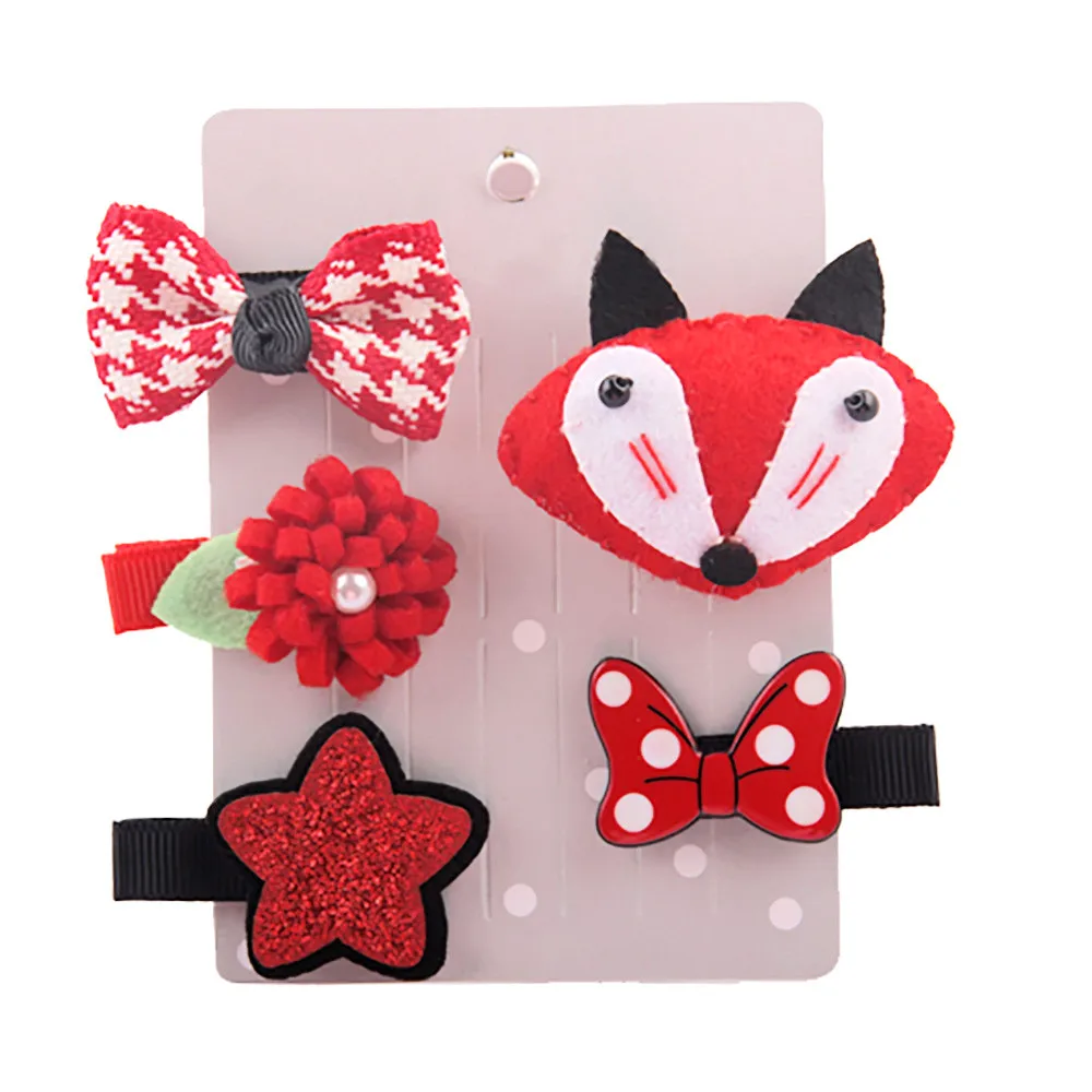 Детские аксессуары для волос Мультяшные однотонные шпильки маленьких девочек