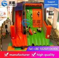 giant castle inflatable bouncer with slide and climb wall