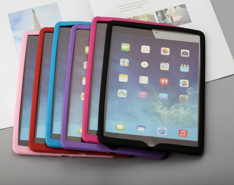 Мягкие прозрачные силиконовые резиновые ТПУ чехол гелевый Чехол для iPad Air 2