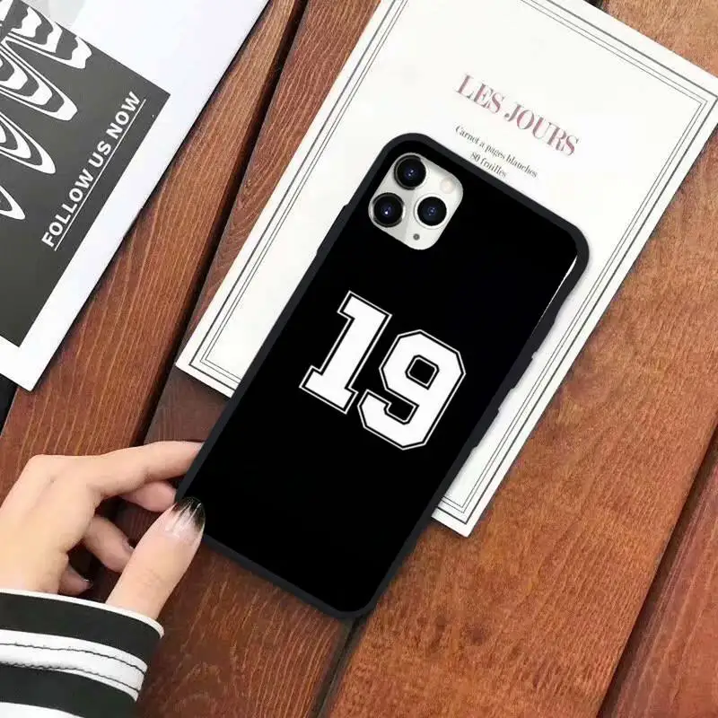 

Football Lucky number And letter Phone Case for iPhone 11 12 pro XS MAX 8 7 6 6S Plus X 5S SE 2020 XR