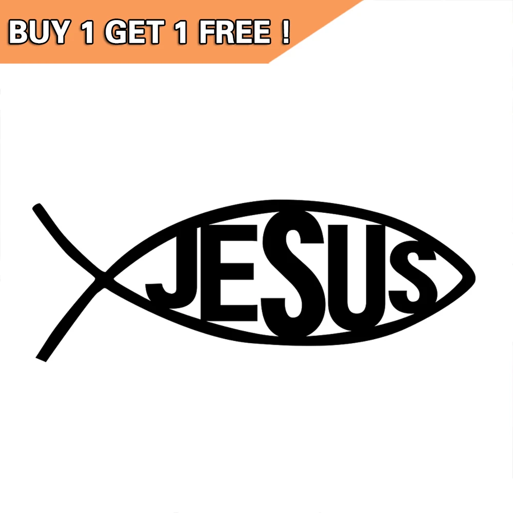 Купите 1 получите бесплатно! Стикер для автомобиля JESUS FISH JAYJOE наклейки