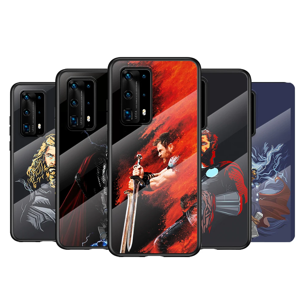 Чехол из закаленного стекла для телефона Bravel Thor Marvel Huawei P40 P30 P20 P10 Pro Plus Lite 5G
