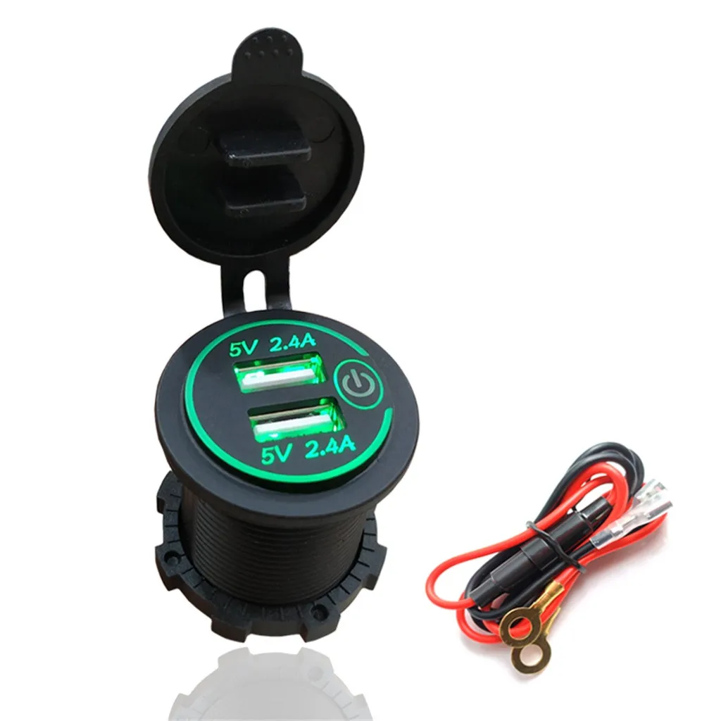 Розетка для автомобильного зарядного устройства 4 8a с двумя USB портами