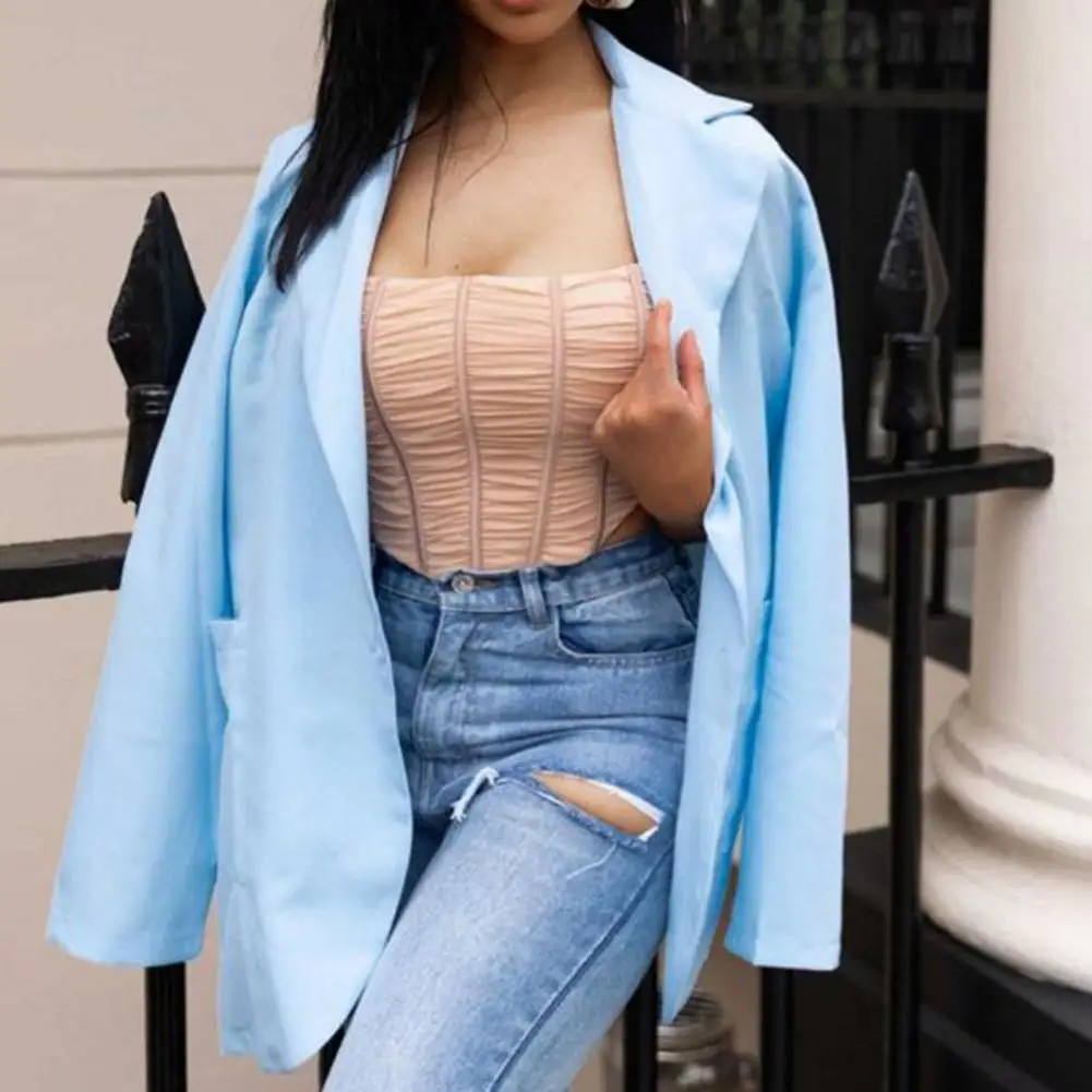 

Women Accessory Popular Long Sleeve Formal Lady Blazer Cardigan Style Women Blazer Long Sleeve for Office