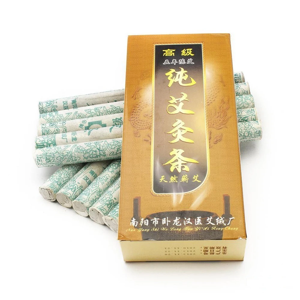 

10 Pure Moxa Stick Rolls Burn Wood - Traditional Chinese Massage Therapy For Antistress & Acupuncture