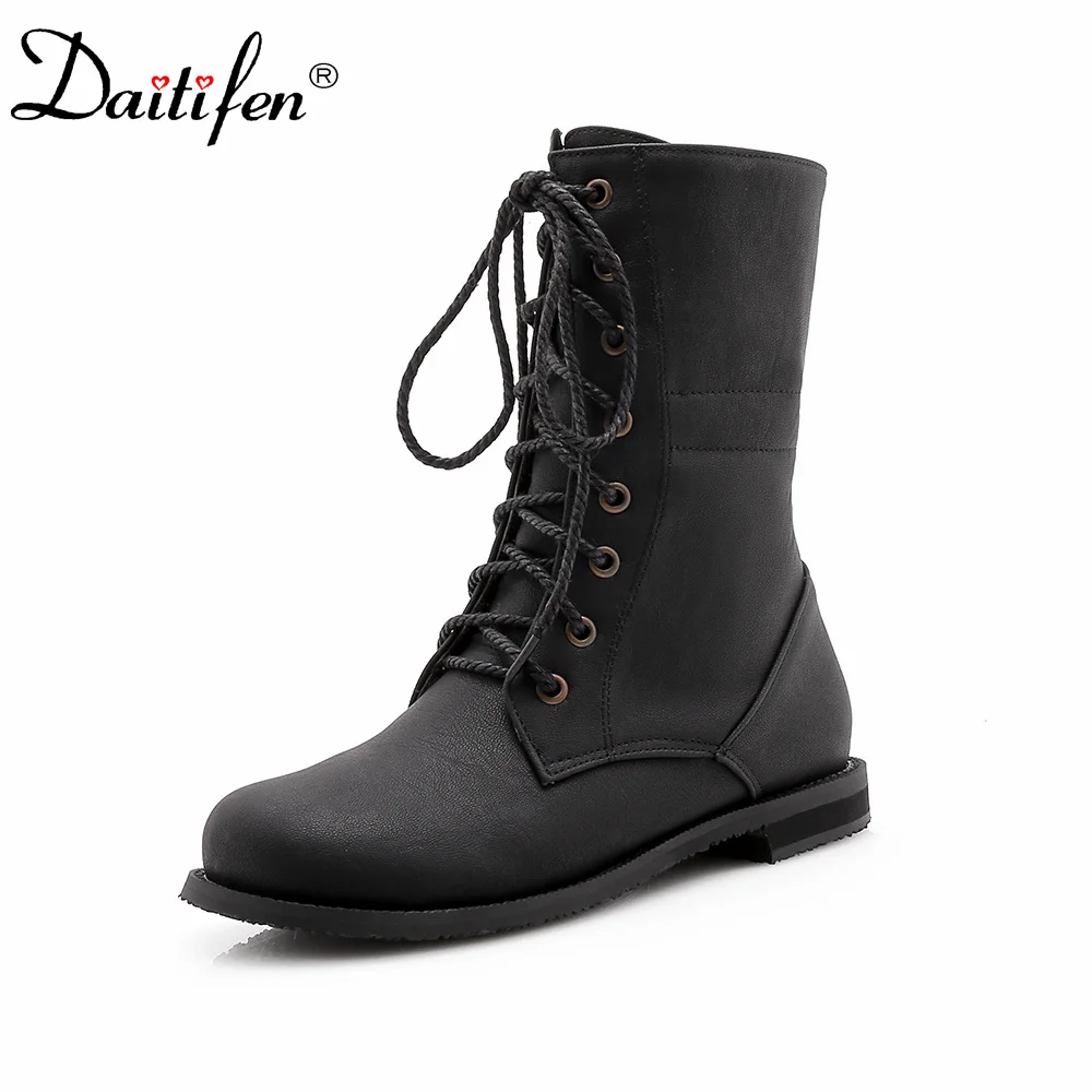 Брендовые Модные женские современные ботинки новые зимние ботильоны с круглым