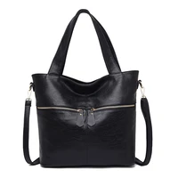 2022 big soft casual tote shoulder bag womens handbags leather female large china ladies hand bags for women blackgray