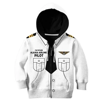 im future alaska airlines pilot printed hoodies kids pullover sweatshirt tracksuit jacket t shirts boy girl cosplay