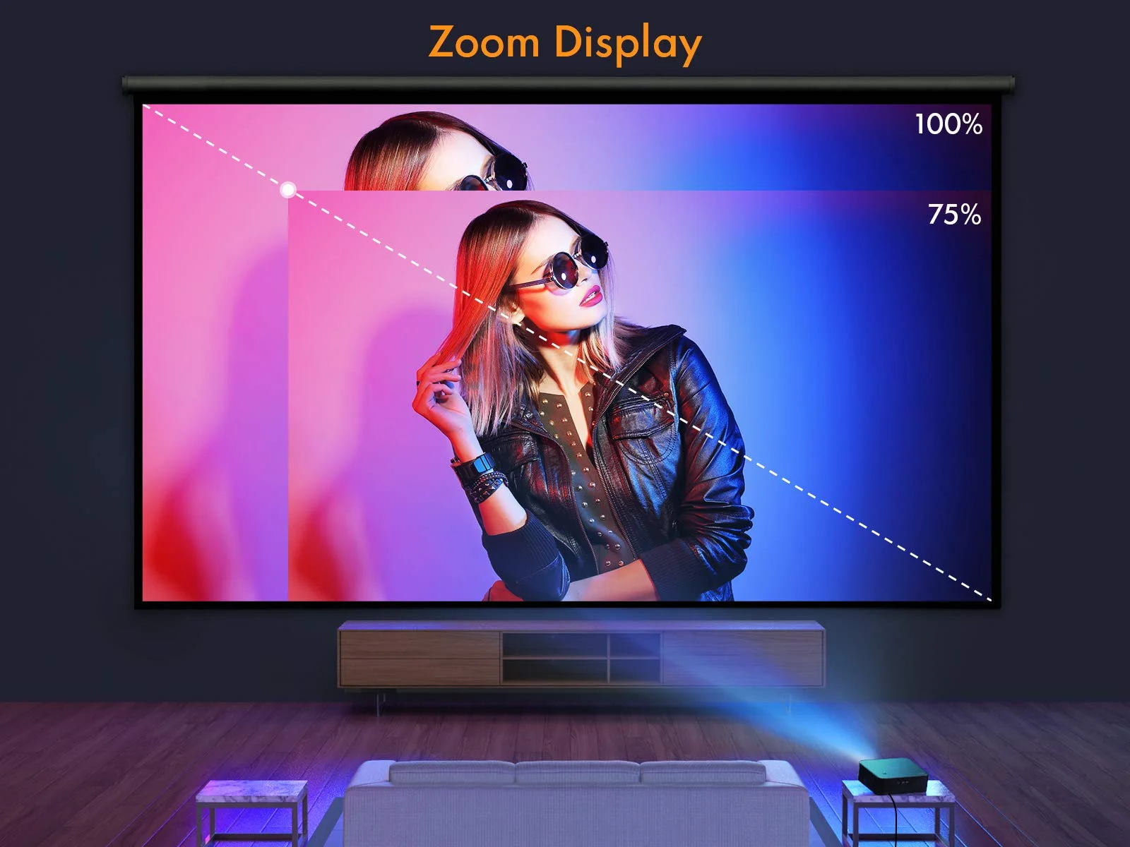 Проектор встроенный проектор APEMAN 1920x1080P поддержка 4K экран 300 дюйма для домашнего