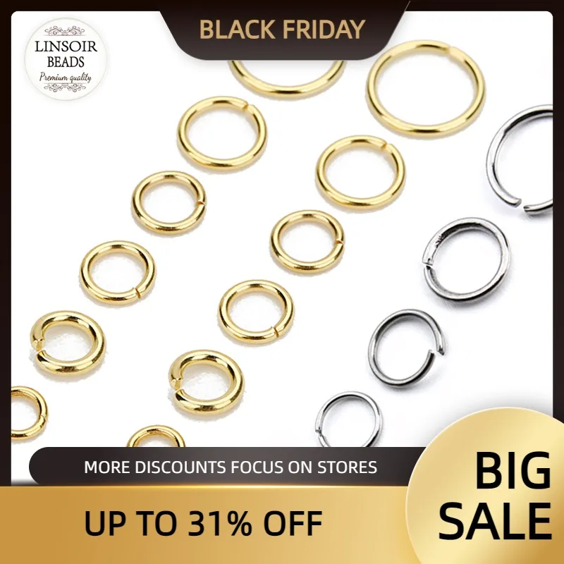 

Wholesale Jewelry Findings Necklace Connector Jump Rings Stainless Steel Links Hooks Clasps For Bracelet Cord Charms Dangle