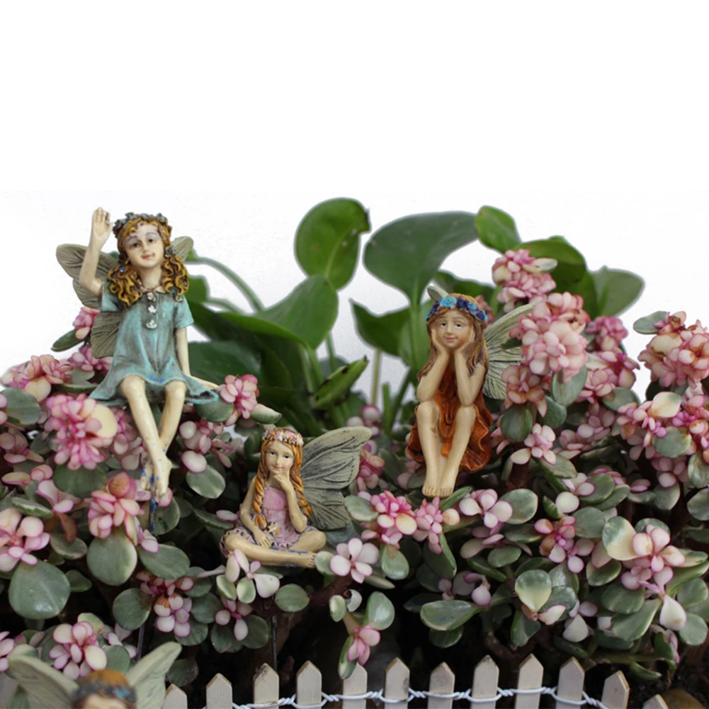 

Miniature Fairy Statue Accessories s Figurines Resin Mini Fairy Statue Decoration Garden Supplies Insertion Balcony Ornament