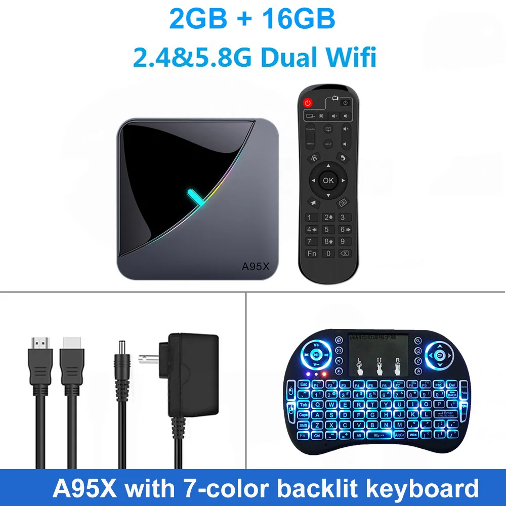 2G 16G i8 keyboard LEMADO A95XF3 ТВ приставка Android 9,0 Amlogic S905X3 4K голосовой помощник Google 4 ГБ ОЗУ 64 Гб ПЗУ 5G wifi Смарт ТВ приставка поддержка PLEX - Color: 2G 16G i8 keyboard