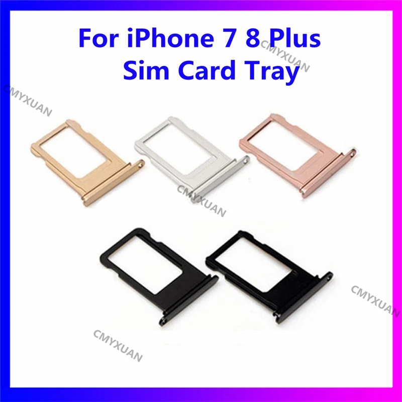 Soporte para tarjeta SIM, bandeja, ranura, adaptador, piezas de reparación de reemplazo de enchufe para iPhone 7, 8 Plus