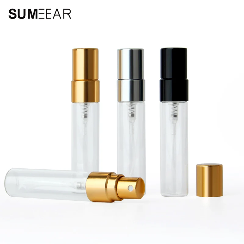 50 шт./лот 5 мл портативная стеклянная бутылка с распылителем разноразовые бутылки