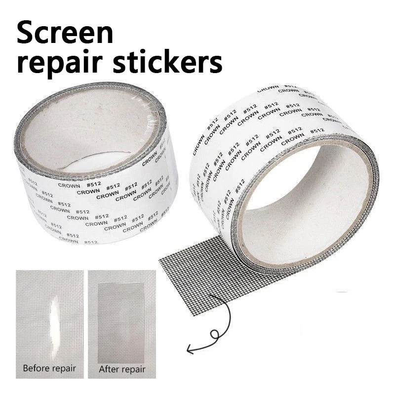 

Mesh Sticky Wires Patch Repair Tape Patch Repair Broken Hole Anti-mosquito Screen Window Door Mosquito Netting Window Net Summer