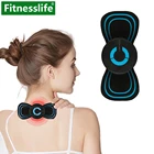 Массажер для шеи устройство электрический мини USB Перезаряжаемые машина вибрации шейного отдела позвоночника патч боли массаж спины наклейки