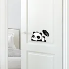 Забавные милые наклейки с изображением панды и кота, настенные наклейки для спальни, двери, туалета, художественные декоративные обои с рисунком