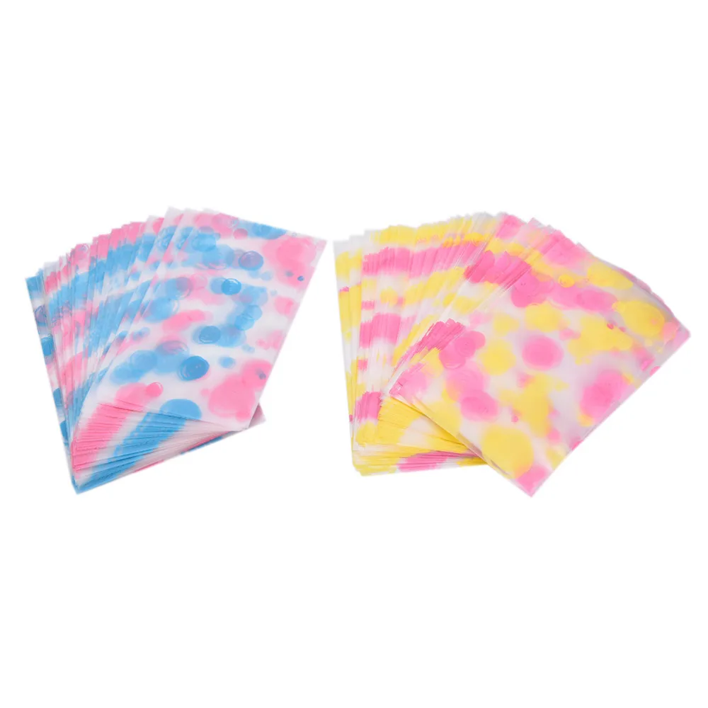 

100pcs/lot 12*20cm Translucent dots Plastic cookie packaging bags cupcake wrapper self adhesive gift bags