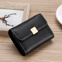 genuine leather id card holder women credit card holder rfid blocking cards wallet unisex travel business zipper coin purse