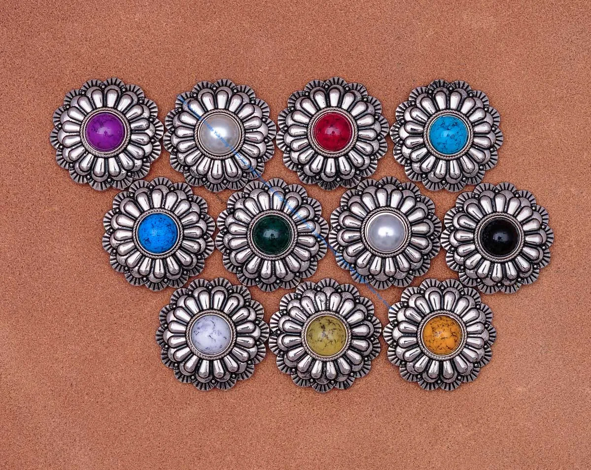Аксессуар для кожаного ремня с 3D цветами, 30 мм, 11 цветов (art.: 3a37f89fe00) - 3a37f89fe00