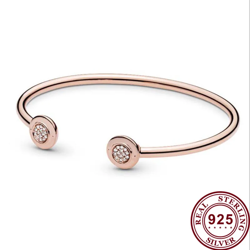 

100% 925 брелок Silver Pan Bracelet New Opening With Crystal Cz Couple Pan Bracelet Fit European Charm Bracelets Women Jewelry
