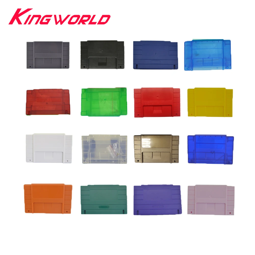 100pcs US Version 16bit Game Cartridge Replacement Plastic Card Shell For SNES Console With Screw | Электроника