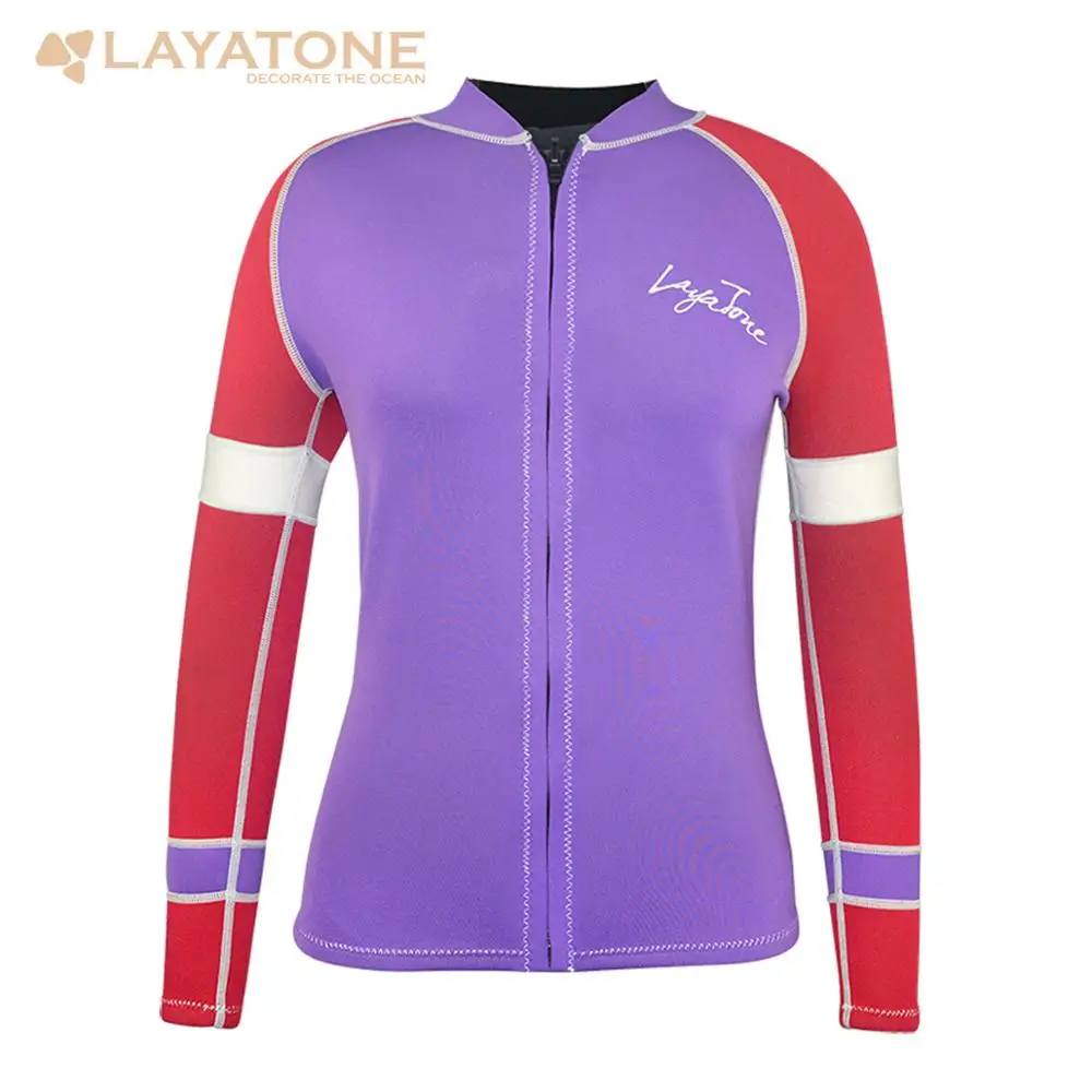 LayaTone гидрокостюм Топ женский 3 мм неопрен Дайвинг куртка серфинг Сноркелинг