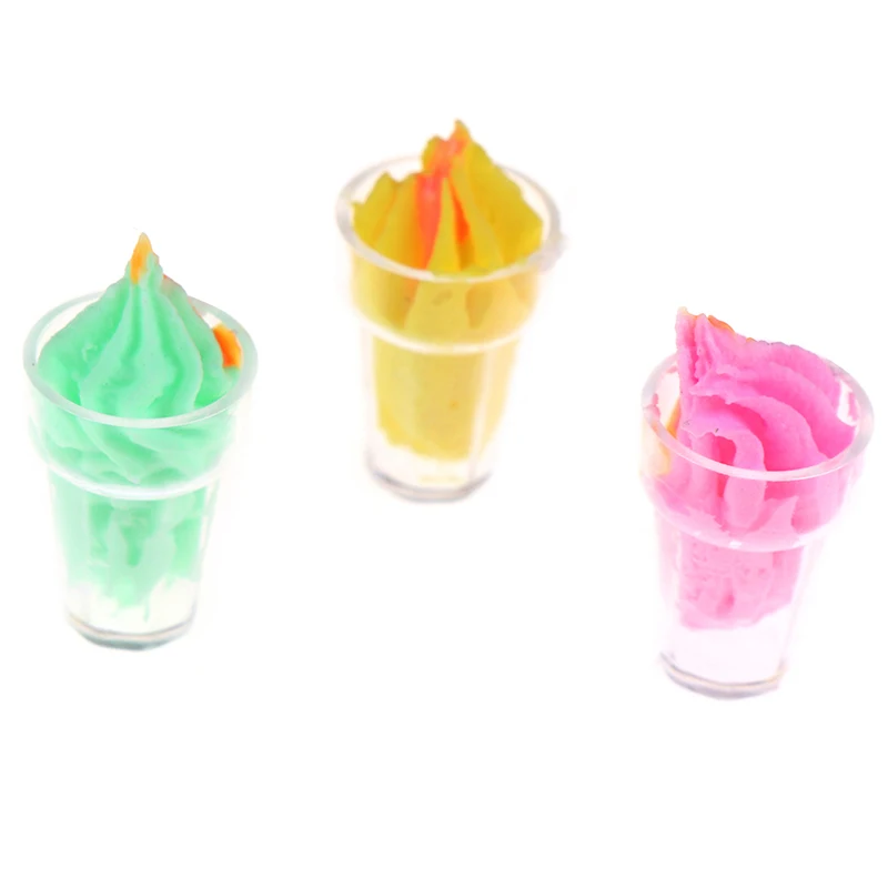 

Ice-cream Coffee Cup Drink Pretend Food Dollhouse Decor For 1/12 Doll Kitchen Toys For Baby 1:12 Scale Dollhouse Miniature