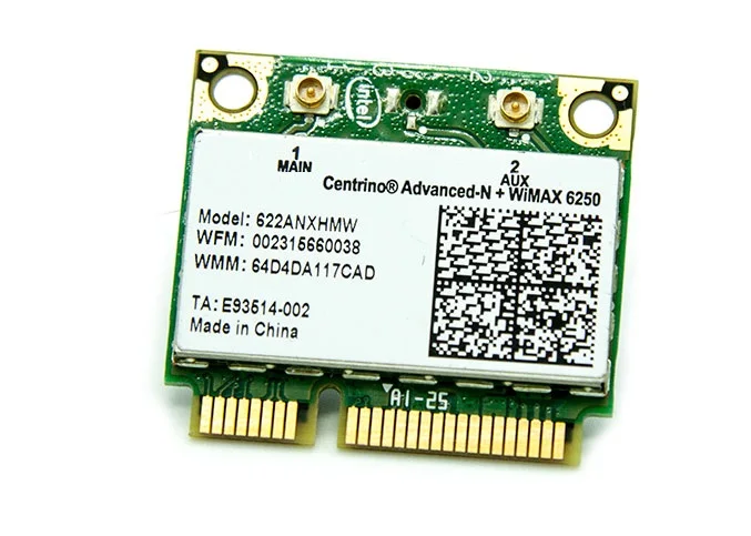 Intel Advanced-N WiMAX 6250 AN 622ANXHMW 802.11a/b/g/n half Mini PCI-E 300 /  DELL Asus Toshiba ACER