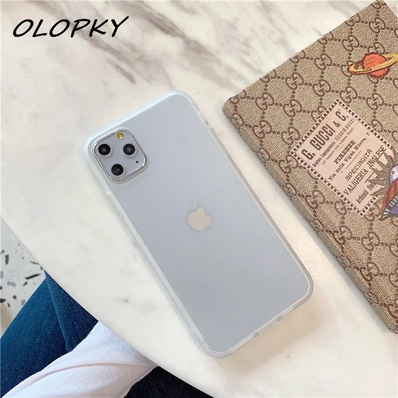 Сплошной цвет простой прозрачный корпус ультра тонкий матовый чехол для iPhone Max XR X