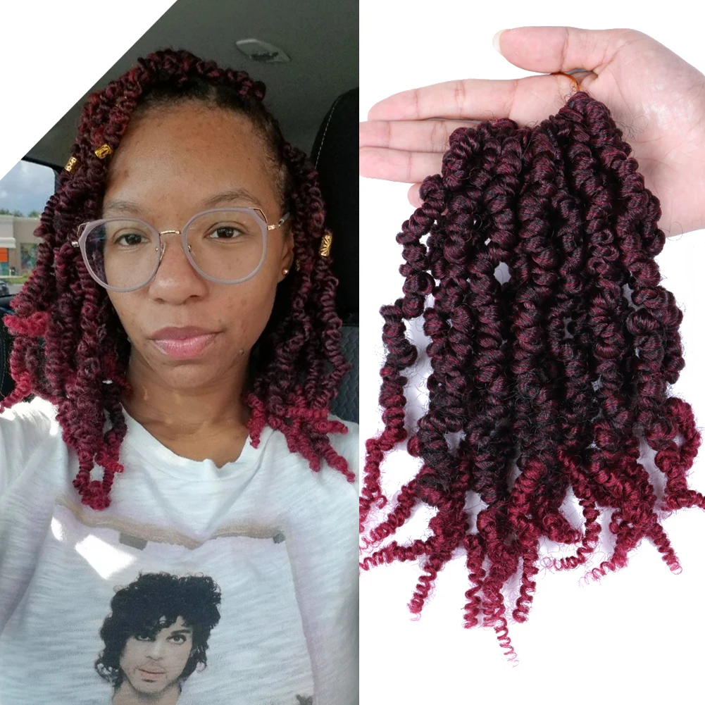 

Spring Twist Crochet Hair 10Inch Spring Crochet Braiding Hair Afro Curly Braids Synthetic Braids Hair Extensions15 Strands/Pack
