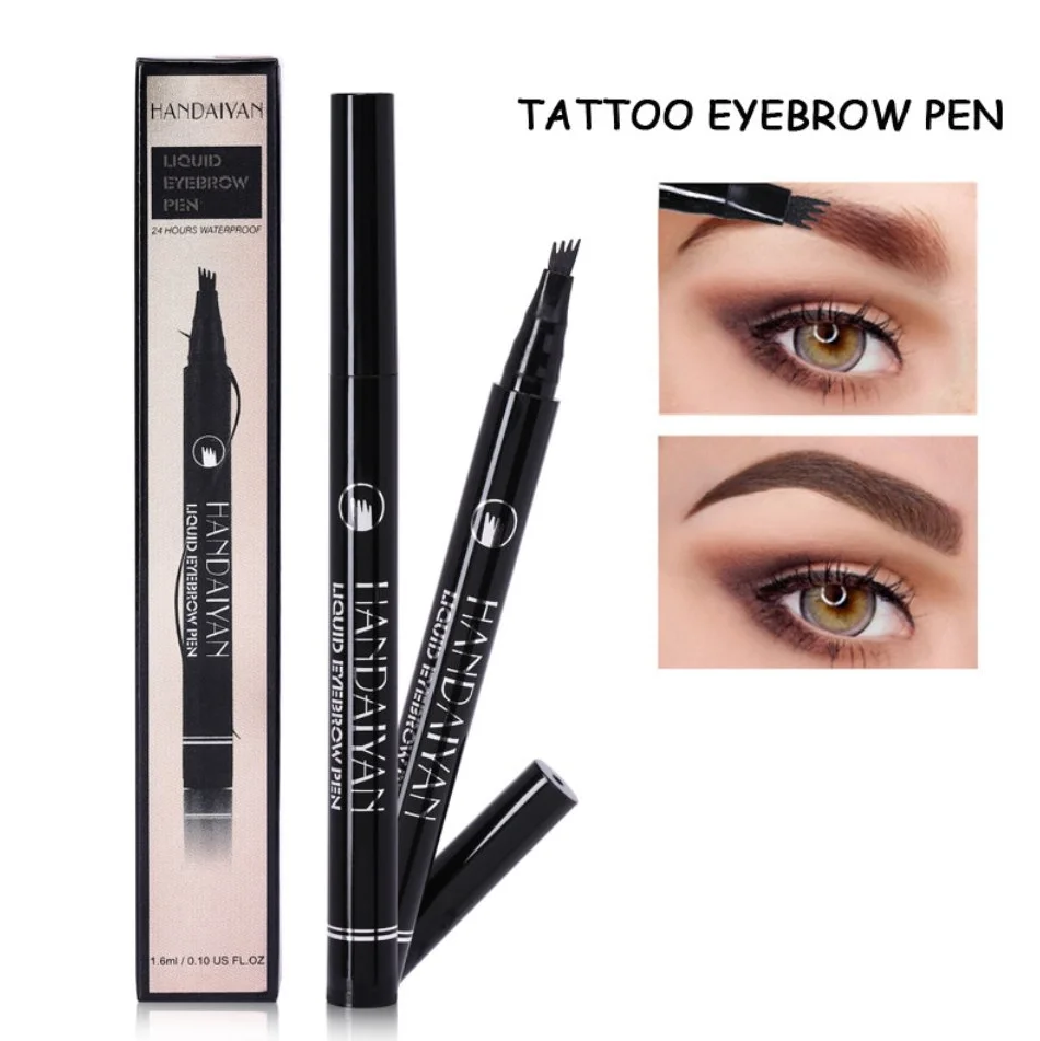 Карандаш для бровей прочный с четырьмя головками жидкий водонепроницаемый