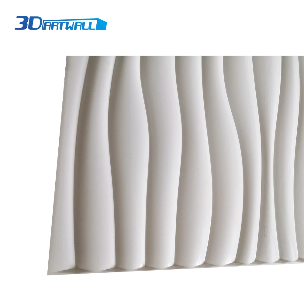 3DARTWALL ПВХ 3D стеновая панель ПВХ волновой стены дизайн Белый 19," x 19,7" 12 штук в коробке 32 фута