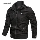 Бомбер DIMUSI мужской, хлопок, приталенная, Повседневная армейская куртка в стиле милитари, ветровка, бейсбольная верхняя одежда, на осень