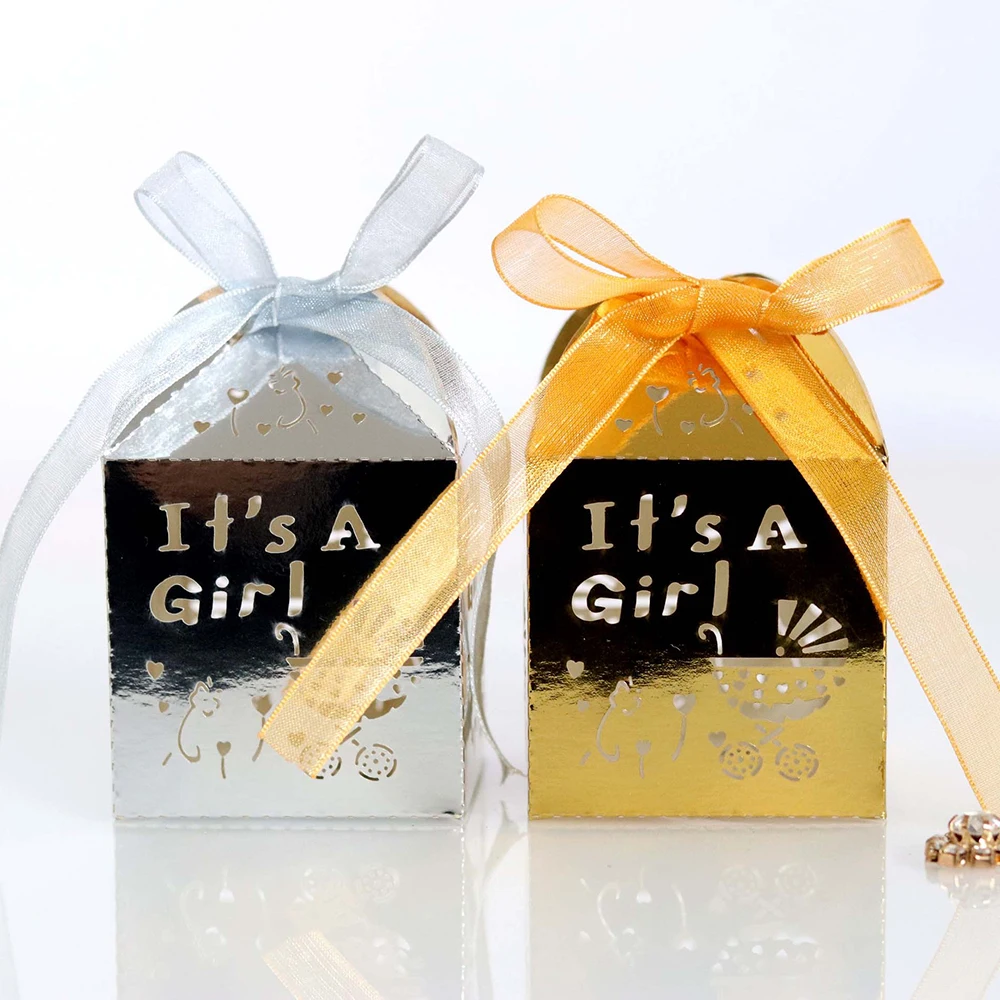 50 шт. детская коляска с пустотелым сердцем для девочек текстовая коробка конфет